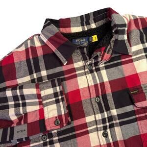 Polo Ralph Lauren Flannel Fleece Overshirt Plaid Sz 3XB
